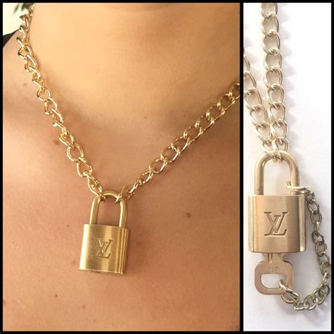 louis vuitton gold pendant|Louis Vuitton lock pendant.